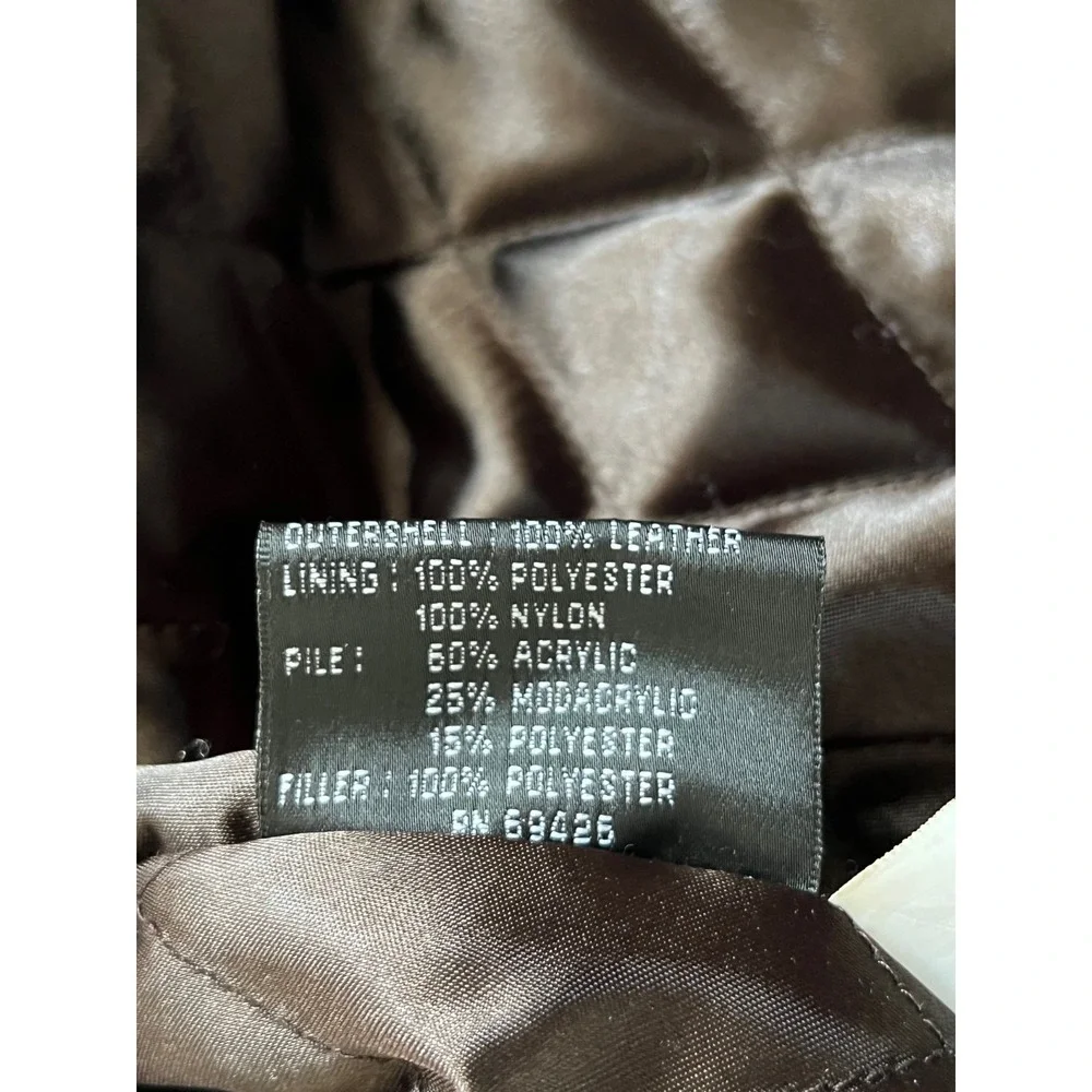 Vintage Wilsons Suede Leather Coat Womens L Brown Faux Fur Trim Hooded Excellent